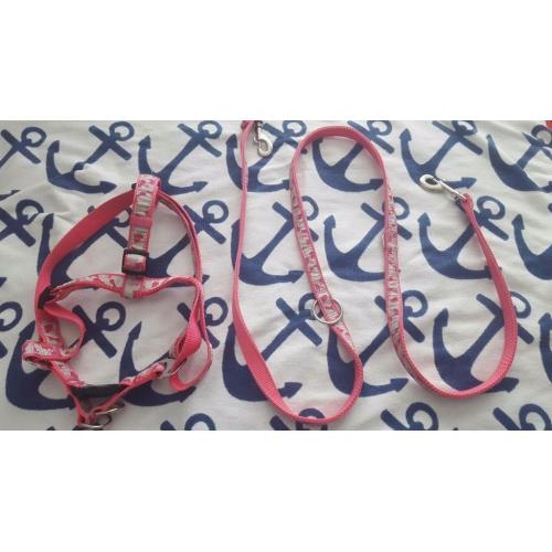 PINK CAMOUFLAGE DOG HARNESS & LEASH