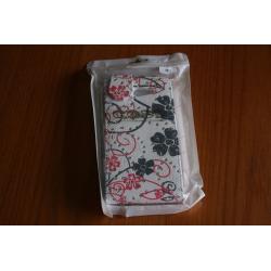 New white and pink sparkly mobile phone case fits Sony experia M2
