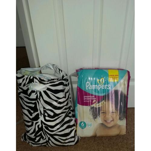 Pampers active fit nappies size 6