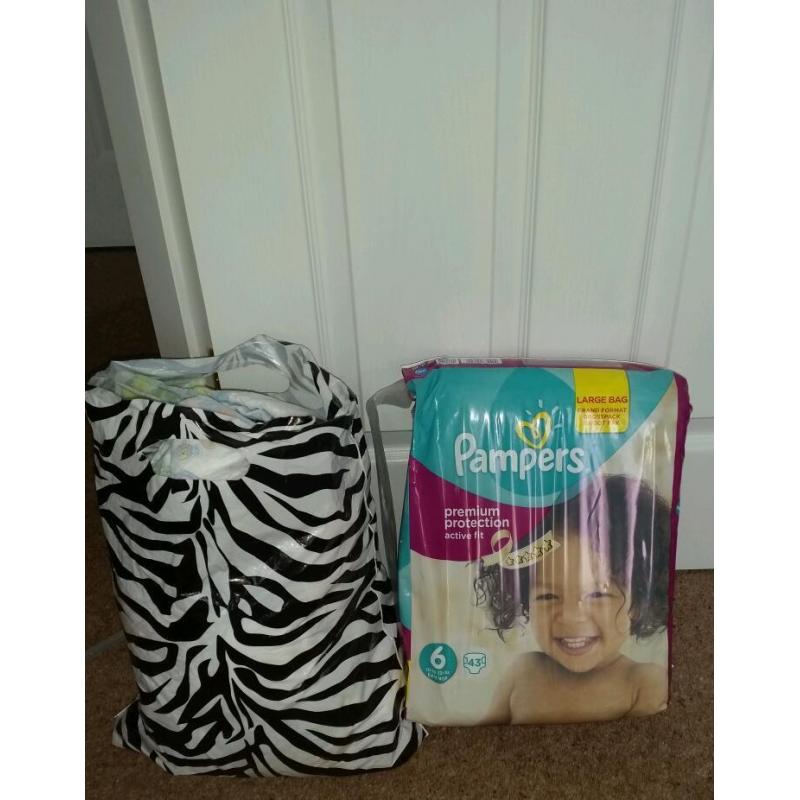 Pampers active fit nappies size 6