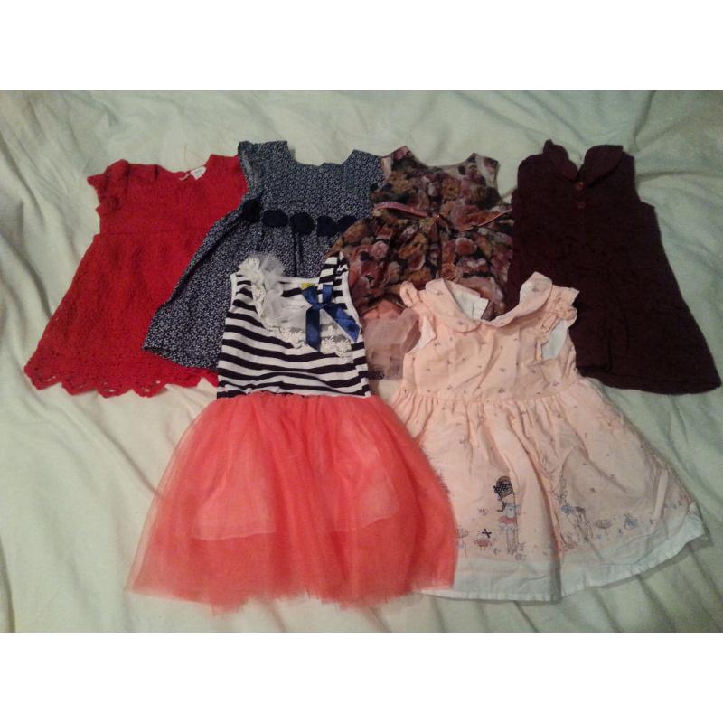 6x Baby Girls Dresses for sale - 6-9 months