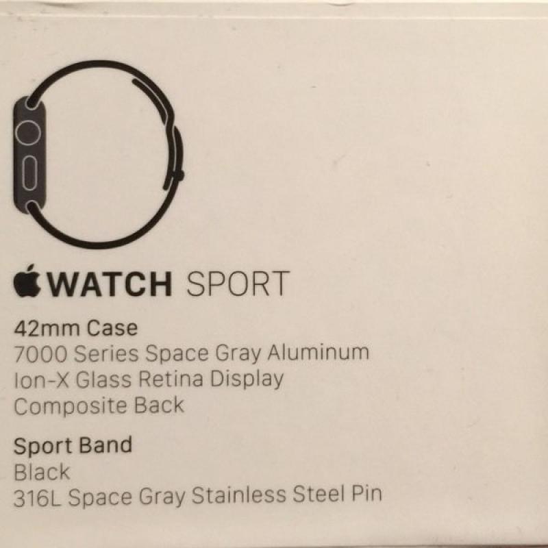 Apple Watch 42mm Sport 7000 Series Space Gray