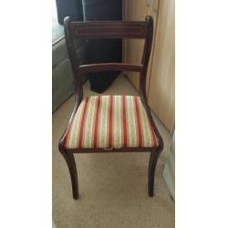 Dining tale and six chairs (2 are carvers)