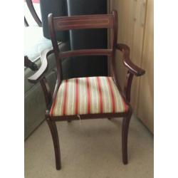 Dining tale and six chairs (2 are carvers)