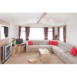 Prestige caravan for sale including deck on beautiful coastal park with seaviews & beach access