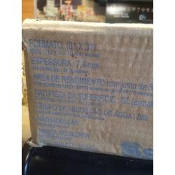 7 Boxes of 16 White Glazed Tiles Per Box - See Pics