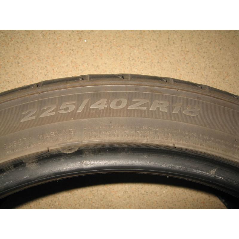 225 / 40 x 18 Nexxen car tyes - set of 4 - used but with lots of life still.