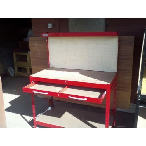 clarke workbench red( garage storage shed)