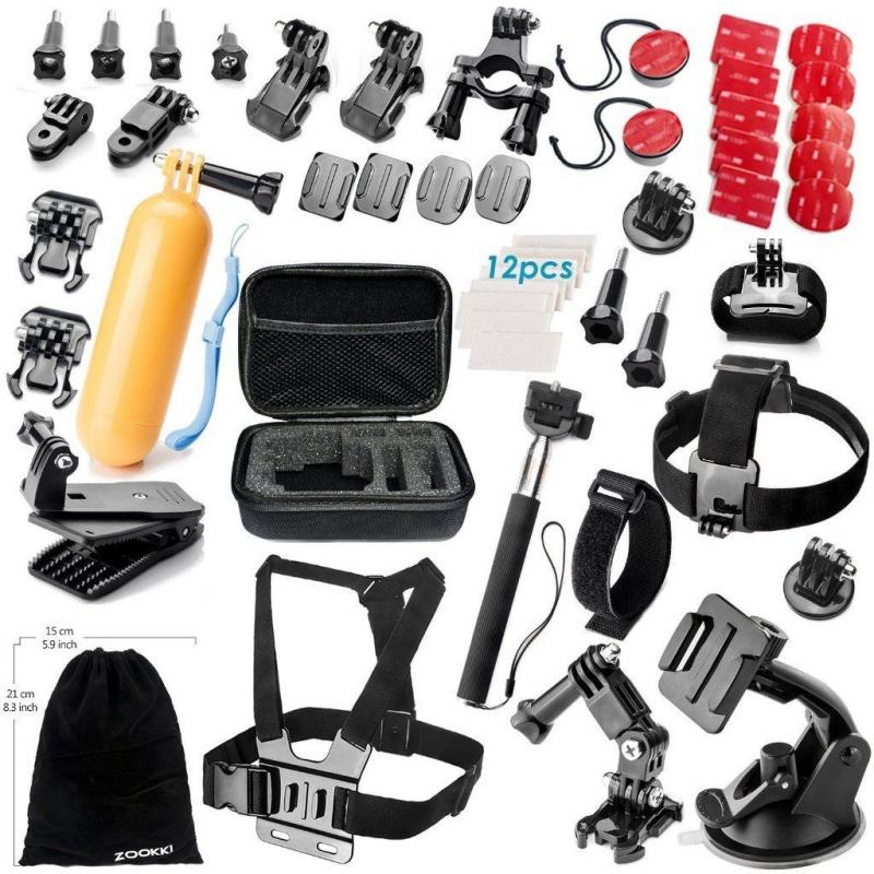 ZOOKKI 45 PIECE SPORTS CAMERA ACCESORIES SET