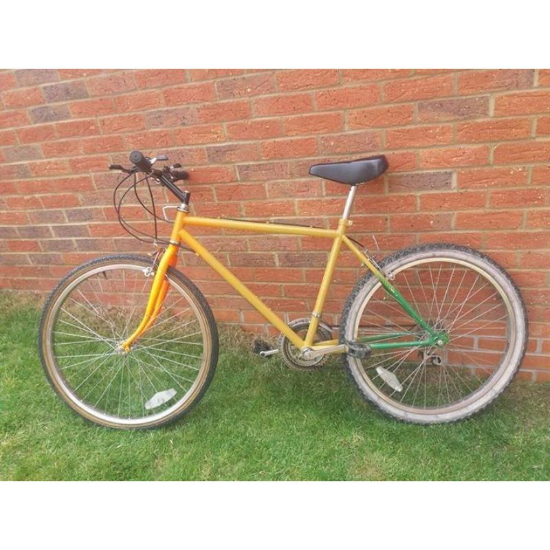 12 speed orange mountain bike. ready to ride all working