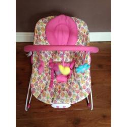Bouncer with matching cot mobile & bumper