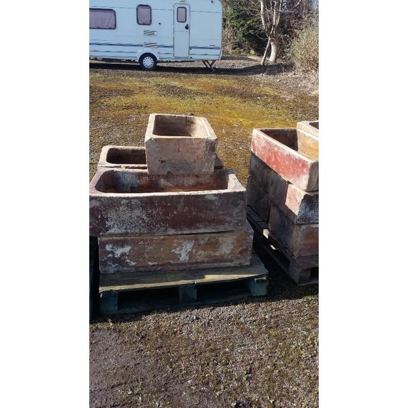 Farm yard trough planters