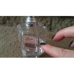 3 perfumes Armani violet diamonds and original and Gucci flora 30ml perfume