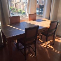 Wooden dining table