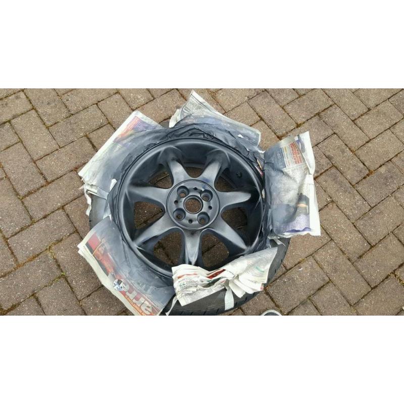 Spare wheel alloy new tyres mini r55 or r56