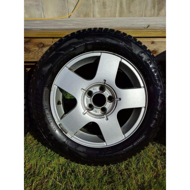 4x VW 15" Golf MK4 Avus Wheels and Goodyear Tyres 195/35/R15 - fit Leon,Bora etc
