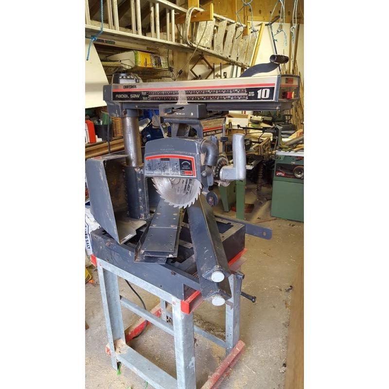 Sears Craftsman 10" Radial Arm Saw with stand