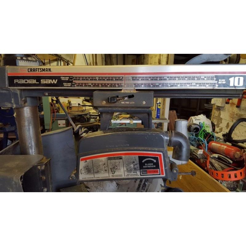 Sears Craftsman 10" Radial Arm Saw with stand