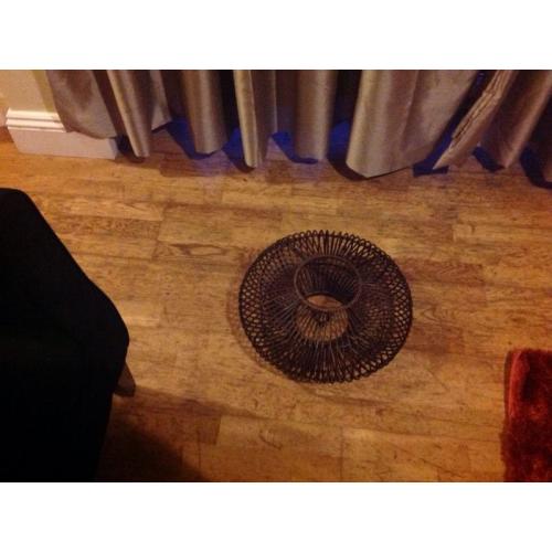 Wicker lampshade