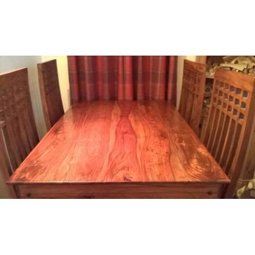 Sheesham wood dining table and 4 chairs