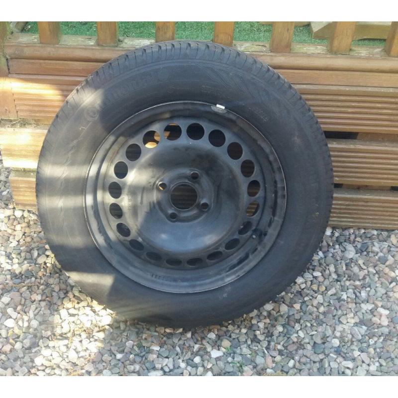 VAUXHALL CORSA WHEEL AND TYRE