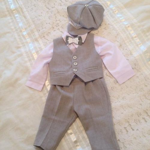 Grey Boy Christening suit
