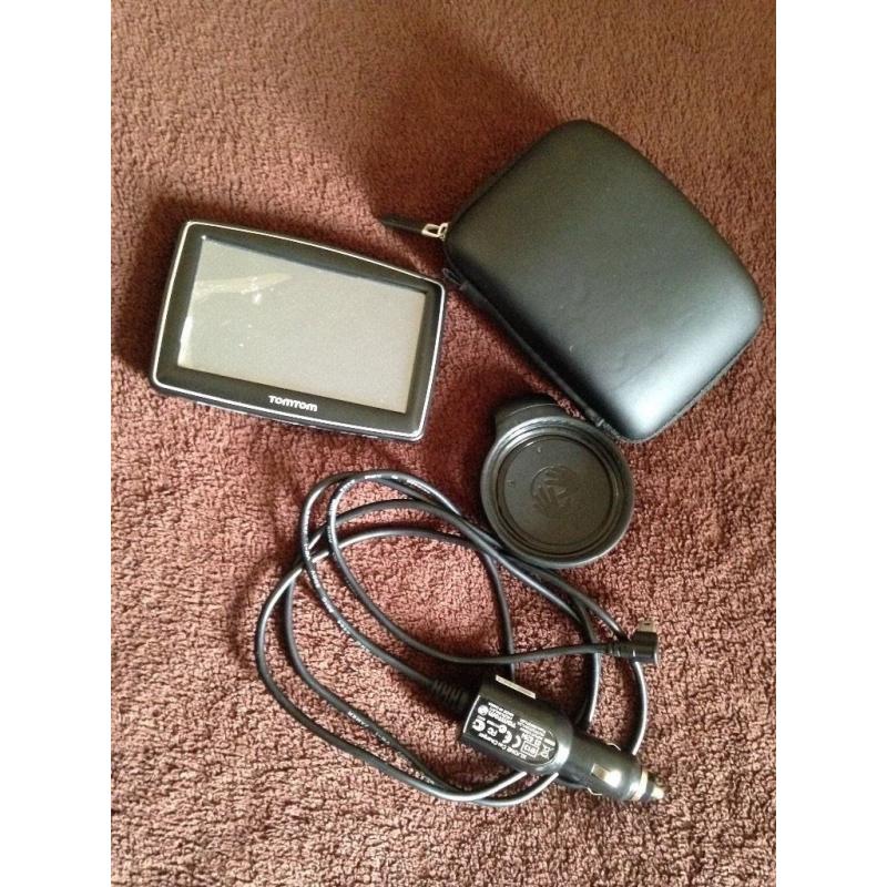TomTom UK and Ireland Sat nav with car charger, mounting clip and storage bag for sale