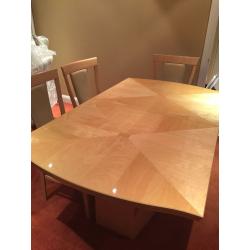 Dining table and 6chairs with Display Cabinet
