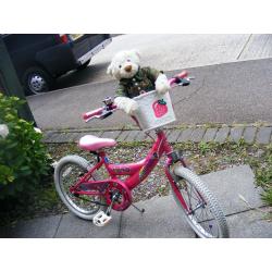 18" WHEEL GIRLS BIKE IN GREAT WORKING ORDER AGE 6+