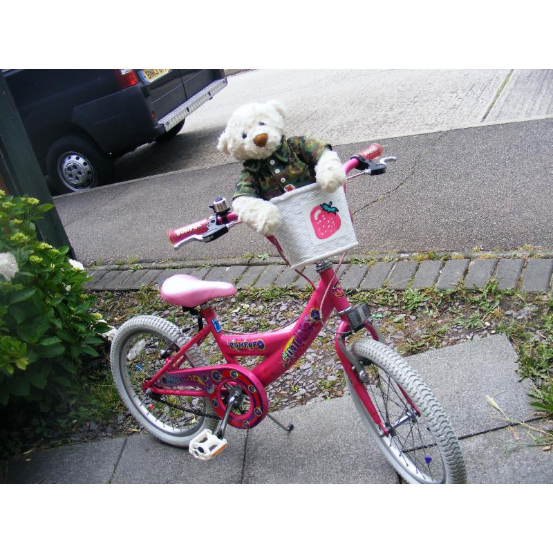 18" WHEEL GIRLS BIKE IN GREAT WORKING ORDER AGE 6+