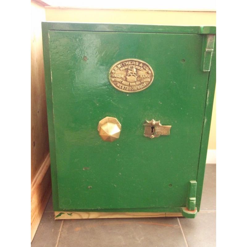 Vintage Samuel Withers Wrought Iron Safe