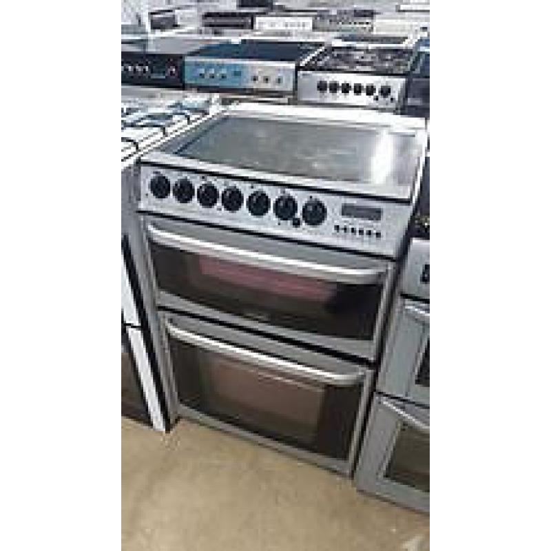 c554 silver cannon 60cm dual fuel cooker comes with warranty can be delivered or collected