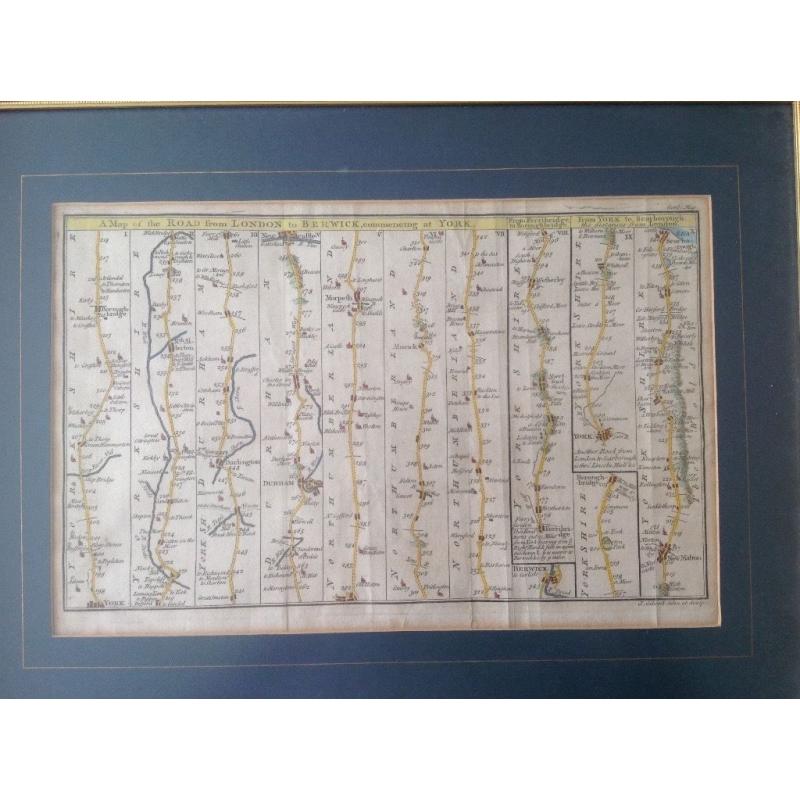 Road map London to Berwick