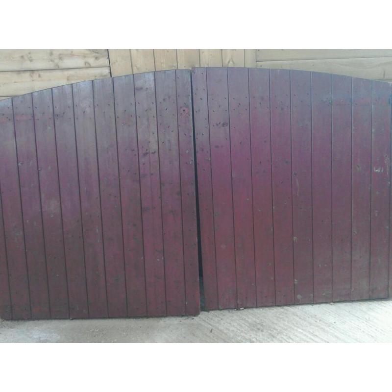 Wooden drive way gates