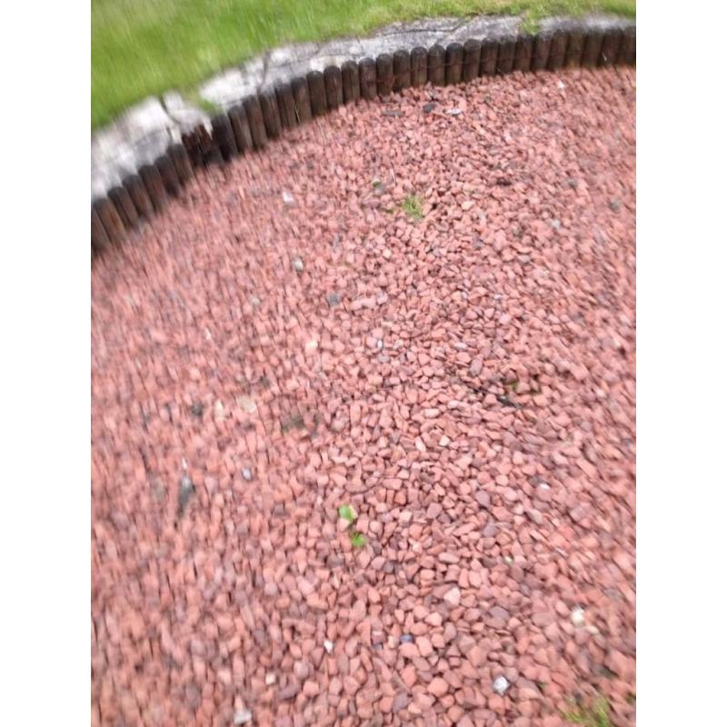 garden red stones pick up only
