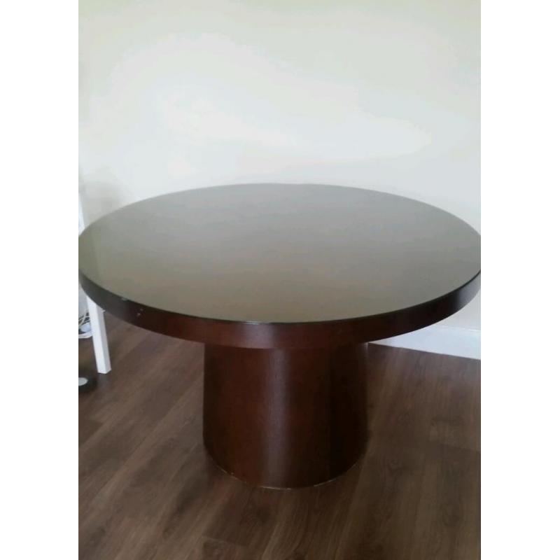 Dining table and glass top