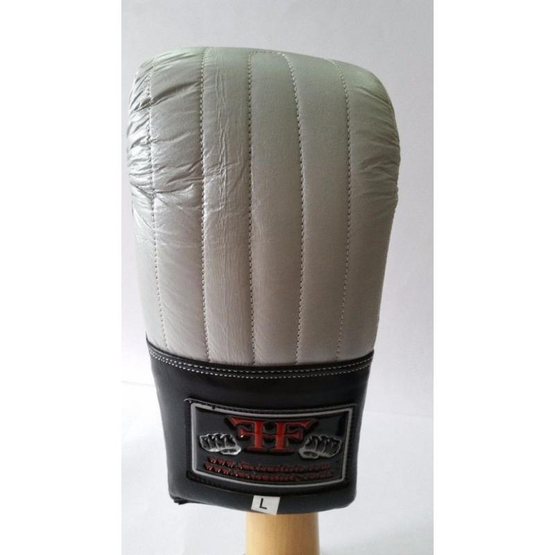 Furiousfistsuk Genuine Leather Bag Gloves Grey Color