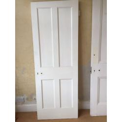 White solid wood internal door