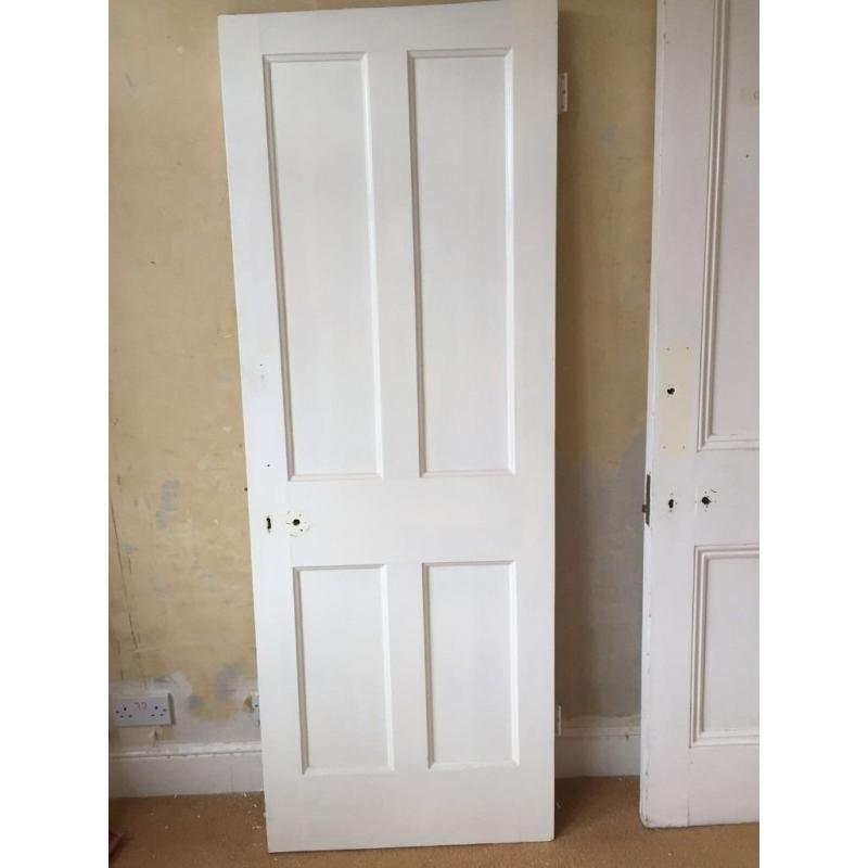 White solid wood internal door