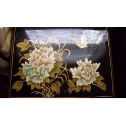 Beautiful pair of chinese style bedside cabinets or small chest of drawers