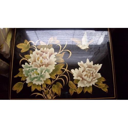 Beautiful pair of chinese style bedside cabinets or small chest of drawers