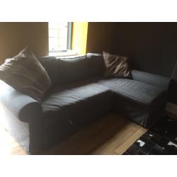 IKEA sofa bed with chaise and storage