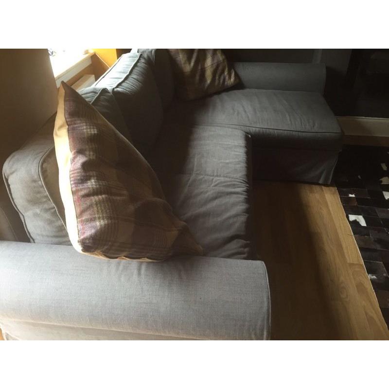 IKEA sofa bed with chaise and storage