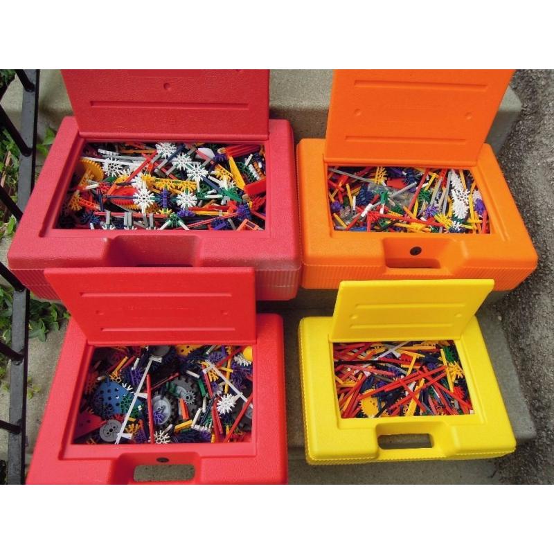 Four Cases of 1990s Vintage K'nex