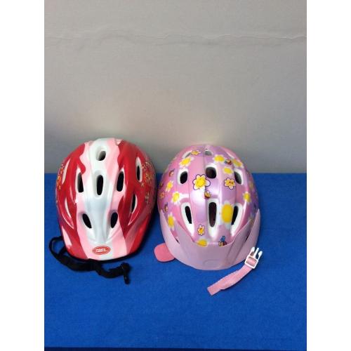 2 kids' bicycle helmets