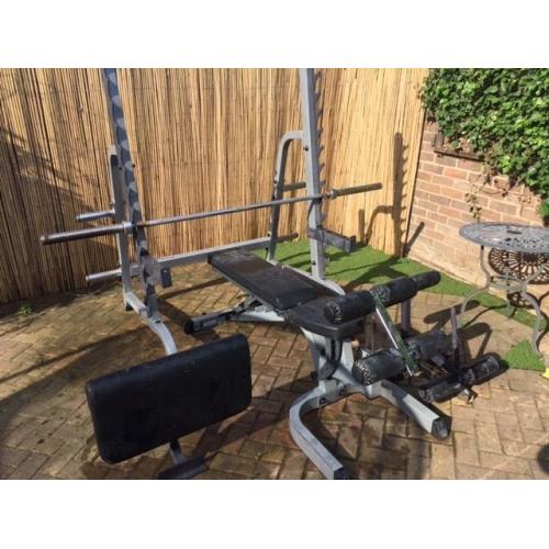Bench, Squat rack and cable machine for sale