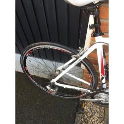 Red and white road bike 21 inch frame