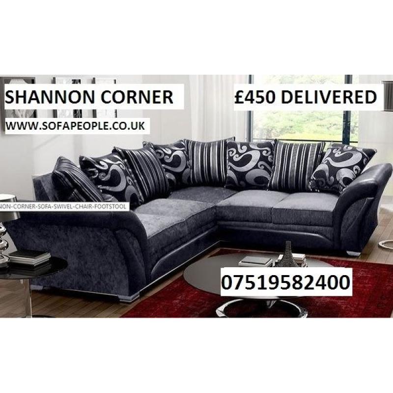 Shannon 3+2 sofa, all sofas guaranteed, FREE STORAGE POUFFE ON ALL ORDERS, entire shannon range