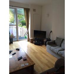 A double room in a large, friendly garden flat