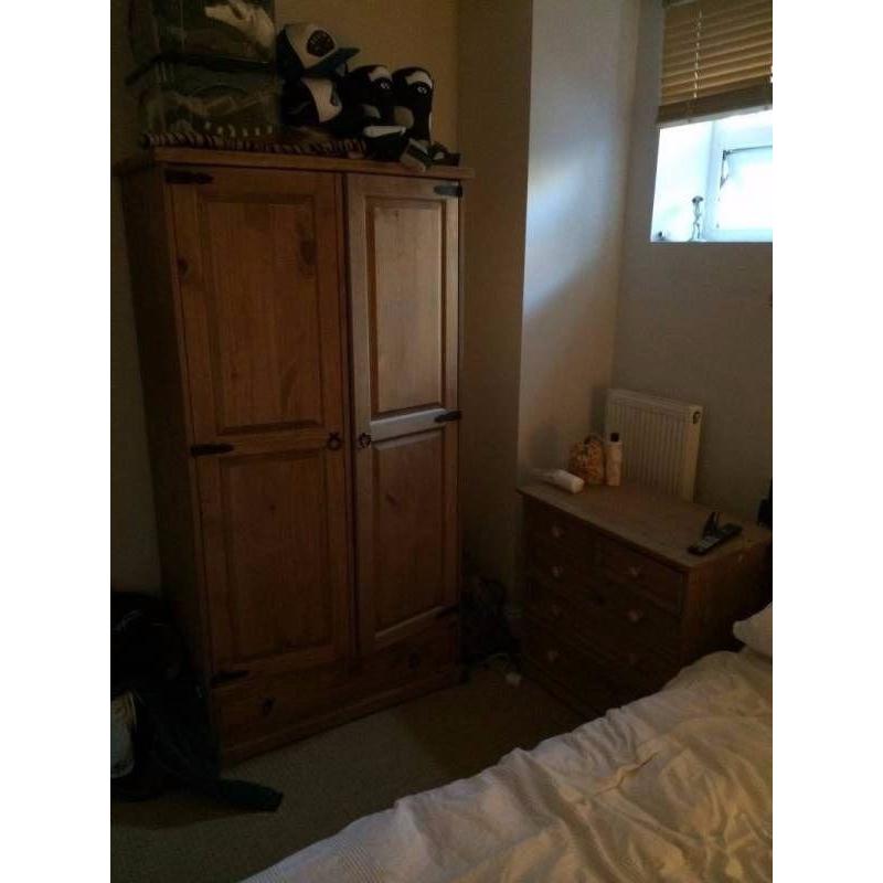 A double room in a large, friendly garden flat